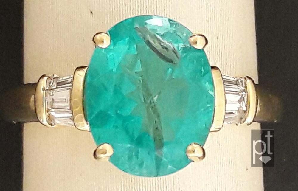 Damaged apatite in ring