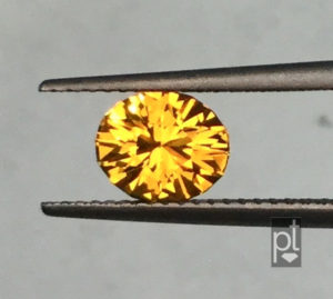 orange sapphire oval