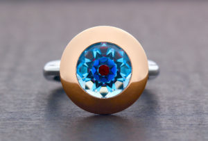 Raintree VT Kaleidoscope Ring; face-on