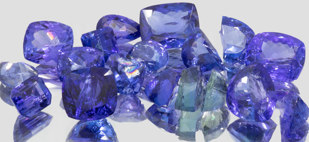 Broken Tanzanite group