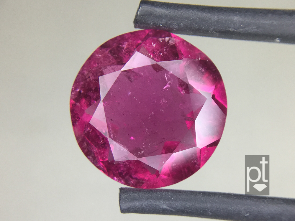 Maine Pink Tourmaline Before and After repair